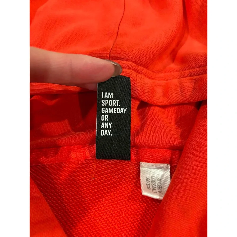 Adidas Salmon Red‎ Hoodie Pullover Logo Graphic Sportswear Athletic Size M